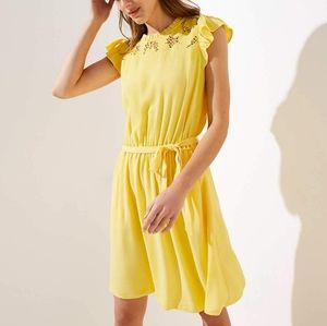 NWT Loft Plus Lace Yoke Ruffle Dress